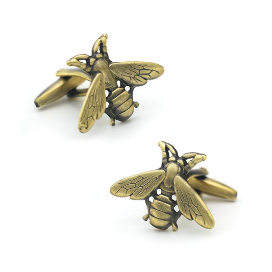iGame New Arrival Vintage Cuff Links Bronze Color Bee Design Quality Brass Material Men's Cufflinks Wholesale & Retail