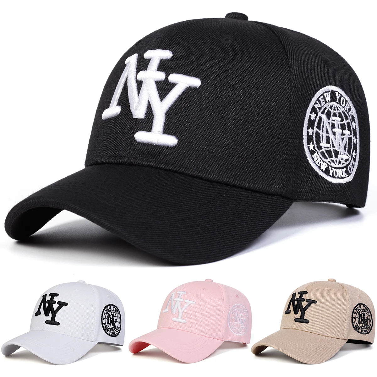 Unisex NY Buchstaben Stickerei Baseball Caps Frühling Herbst Outdoor Verstellbare Freizeit Hüte Sonnenschutz Hut Sportmütze