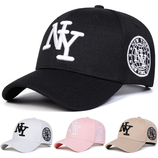 Unisex NY Letter Embroidery Baseball Caps Spring Autumn Outdoor Adjustable Casual Hats Sunscreen Hat Sports Cap