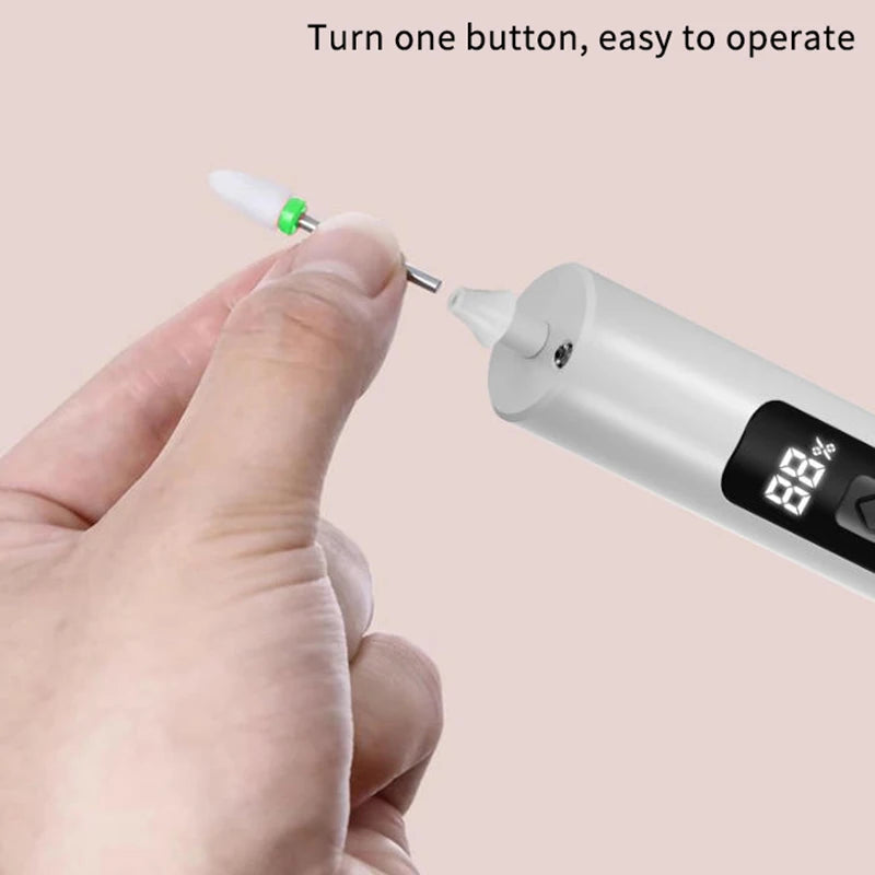 2/4 Stk. kabelloser Nagelfräser 35000 U/min Manikürefräser Nagelreparatur Pedikürefräser Polierer Schleifer USB wiederaufladbare Nagelfeile