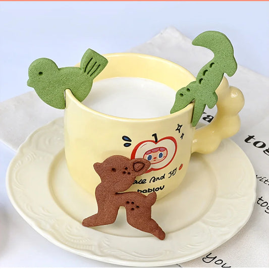 Cute Squirrel Cookie Cutters Pressable Biscuit Mold DIY Kitchen Baking Pastry Bakeware