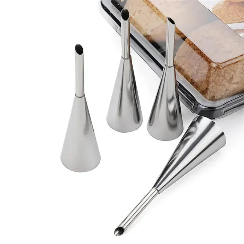 Spritzbeuteltüllen Edelstahl Cupcake Kuchen Dekorierspitzen für Brandteigcreme Gebäck Spritztüllen Backzubehör