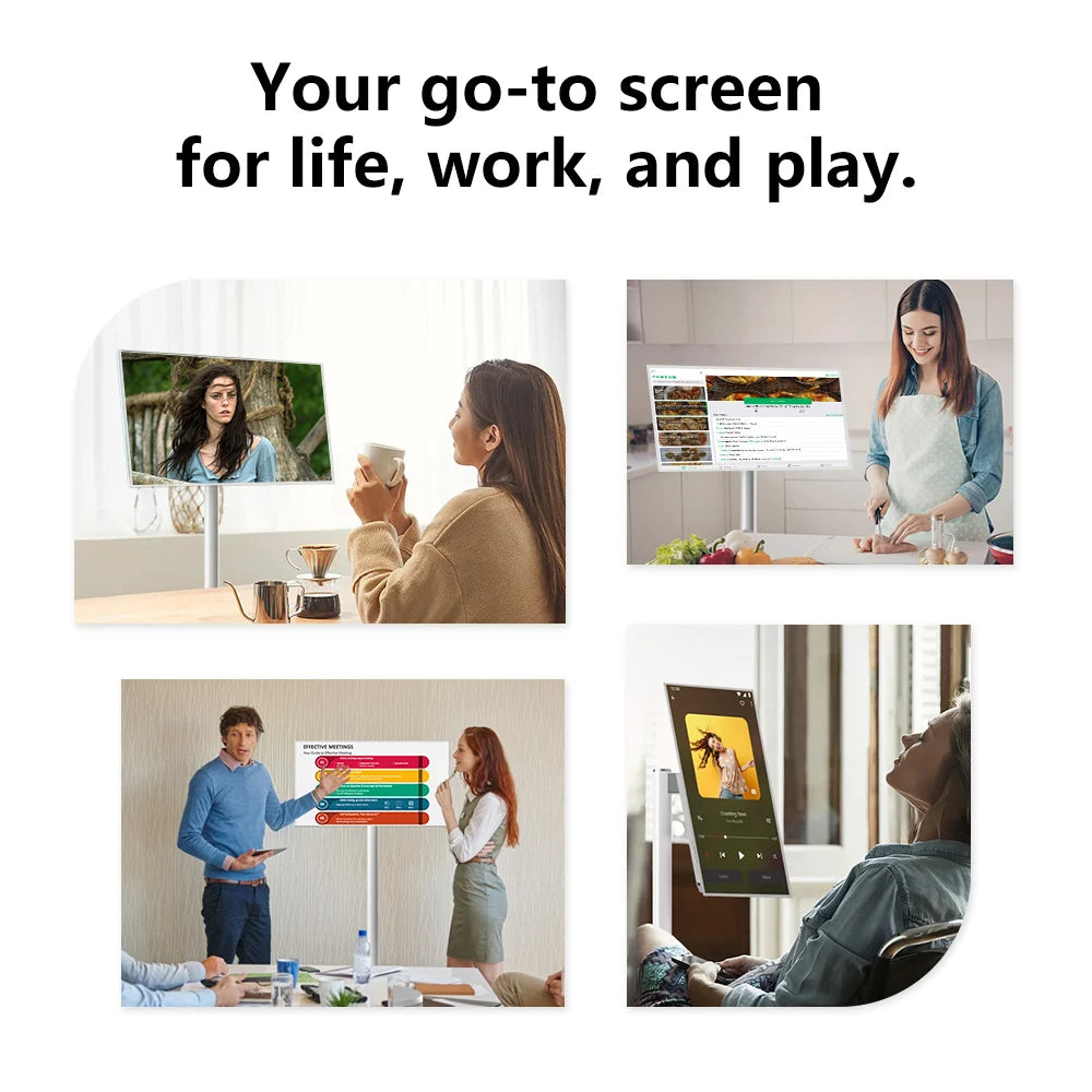 Android Tablet Smart Television in Cell Touch 21,5 Zoll LCD-Bildschirm Beweglicher kabelloser rollbarer Smart TV mit 5 Stunden Akkulaufzeit
