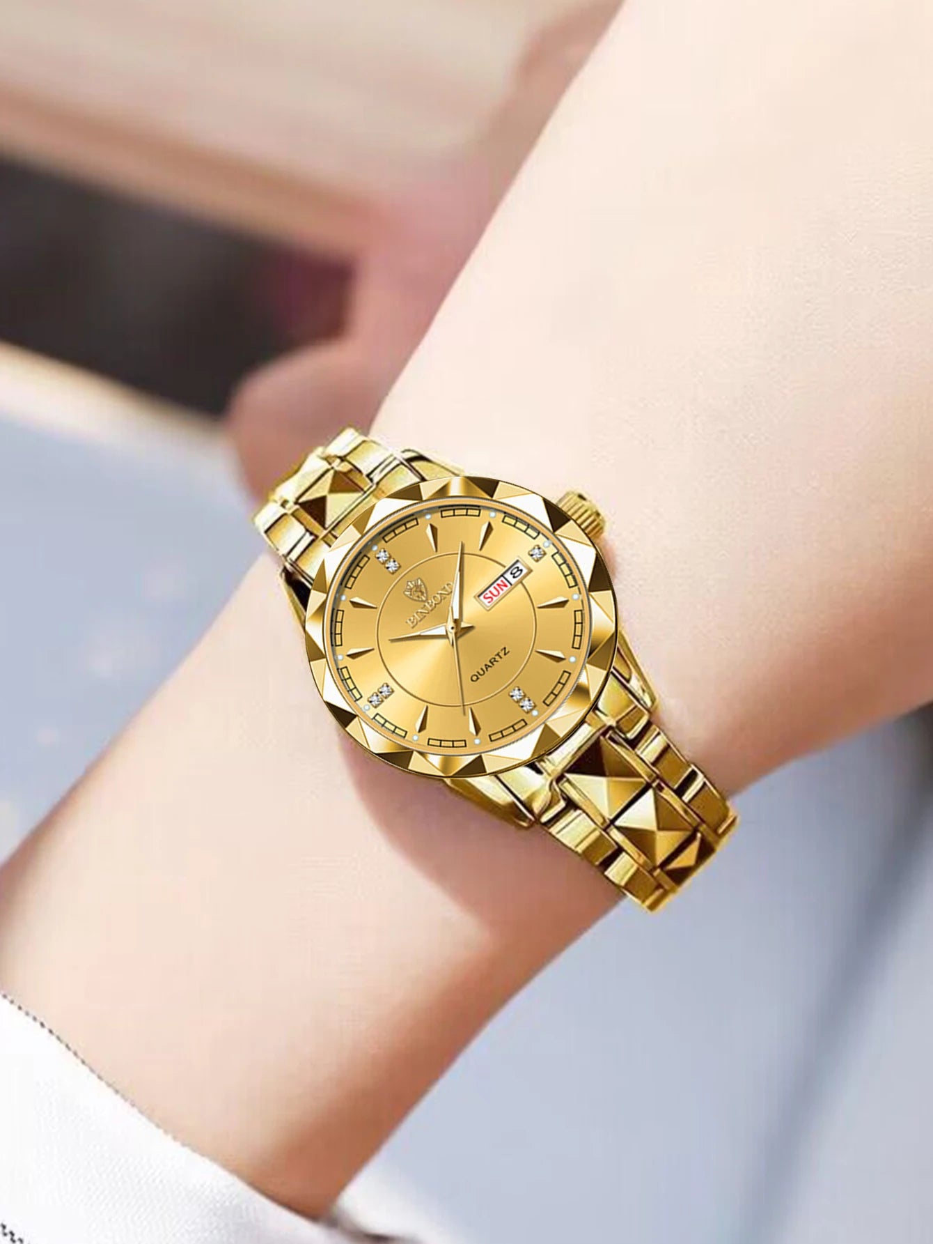 BINBONG Montres Femme Luxe Mode Dames Montre à Quartz Étanche Lumineuse Date Acier Inoxydable Montre-Bracelet Cadeau Petite Amie Amoureux