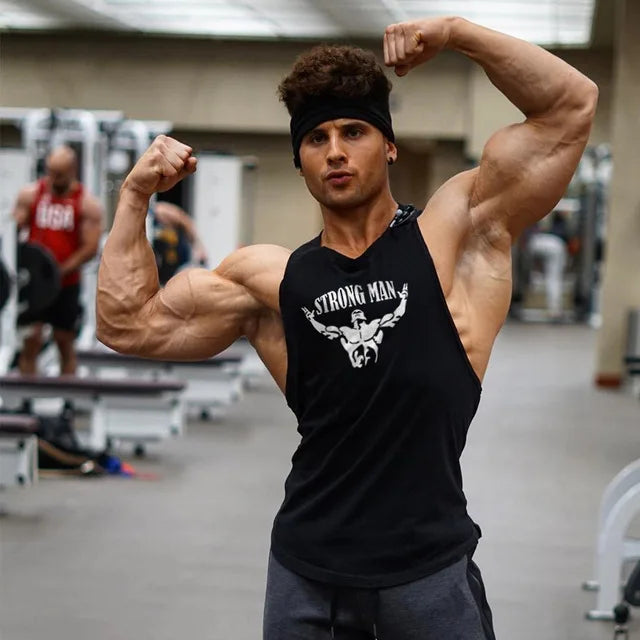 Débardeur de sport sans manches pour homme - Maillot de corps pour homme - Haut de sport pour homme - Vêtement de sport - Haut de sport stringer