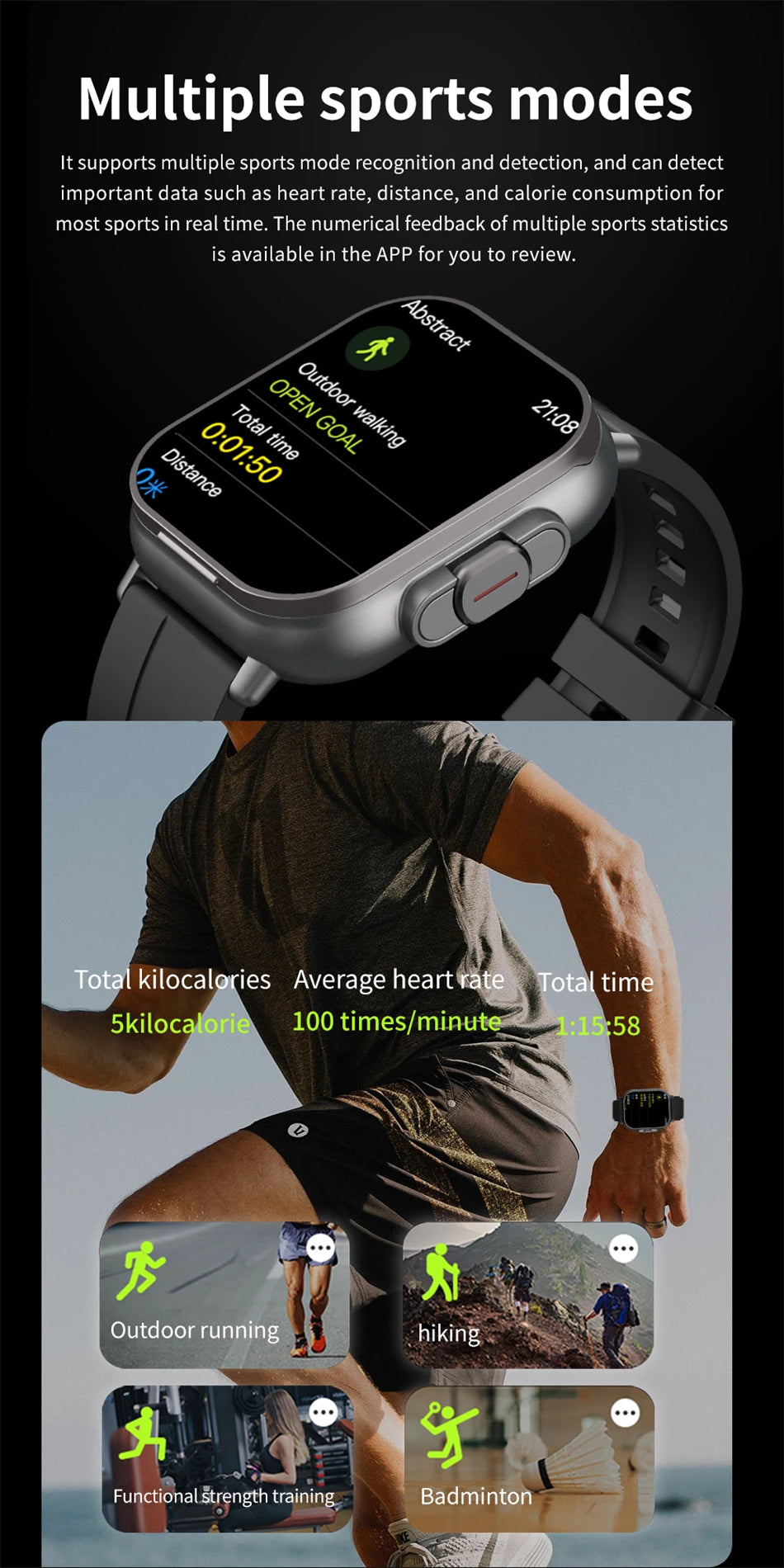 Montre connectée TWS 2 en 1 avec écouteurs, montre de sport, oreillette Bluetooth, montre d'appel, moniteur de santé pour hommes, NFC, montre intelligente pour femmes, écouteurs