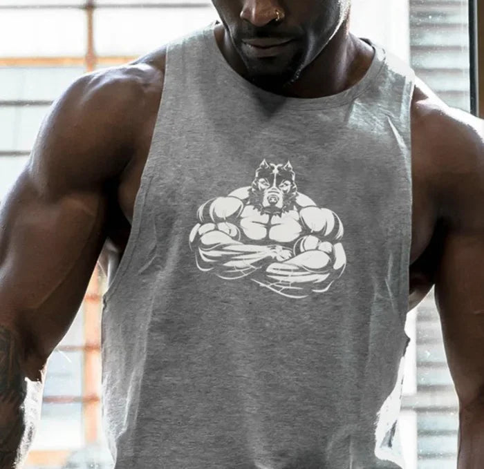 Débardeur de sport sans manches pour homme - Maillot de corps pour homme - Haut de sport pour homme - Vêtement de sport - Haut de sport stringer