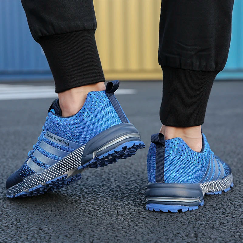 Men Outdoor Sneakers Summer Breathable Shoes for Men Lightweight Sneakers Comfortable Sports Walking Training Running Shoes