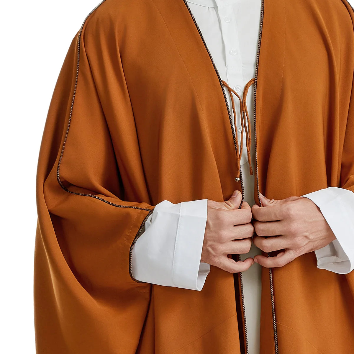 Ramadan Djellaba Eid Abayas Gebets-Kaftan Herren Muslimischer offener Abaya Türkei Arabischer Cardigan Robe Marokko Jubba Thobe Islam Dishdasha