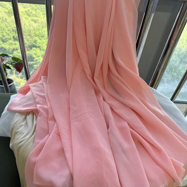 Tissu en mousseline pour robes, jupes, chemises, vêtements, décorations et projets de couture DIY, rose et violet