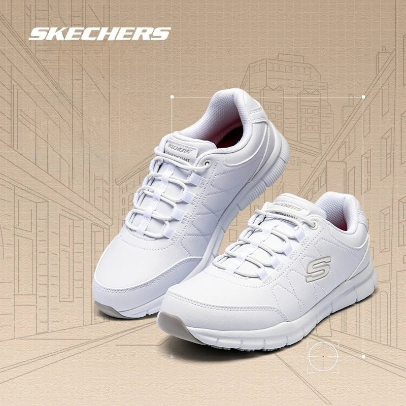 Skechers Chaussures Décontractées pour Hommes en Cuir, Baskets à Semelle Souple, Légères, pour la Course, l'Athlétisme, le Jogging et la Marche