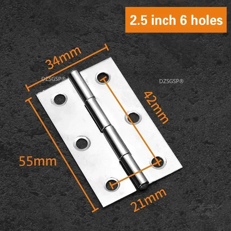 Zubehör 304 Edelstahl Flache Tür Dickes Hochwertiges Scharnier 1/1.5/2/2.5/3/4 Zoll 2 Stück Türbandscharniere Möbelbeschläge