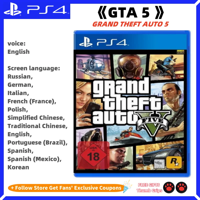 Sony PlayStation 4 PS4 Véritable Nouveau Jeu CD Grand Theft Auto V GTA5 Carte de Jeu PlayStation 4 Jeux SONY PS4 Grand Theft Auto V GTA5