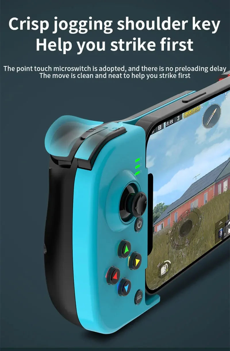 Kabelloser BT 5.0 ausziehbarer Gamecontroller für Mobiltelefon Android IOS Gamepad Joystick Eat Chicken Gamepad für PS4 Switch PC