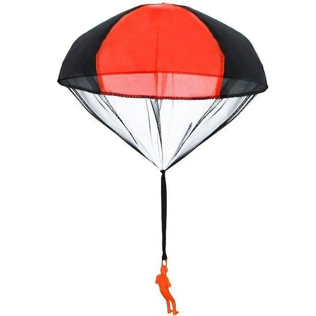 Parachute à Lancer à la Main 4 Pièces, Mini Parachute pour Enfants, Jouet de Plage Extérieur, Jouets Éducatifs de Divertissement Parent-Enfant