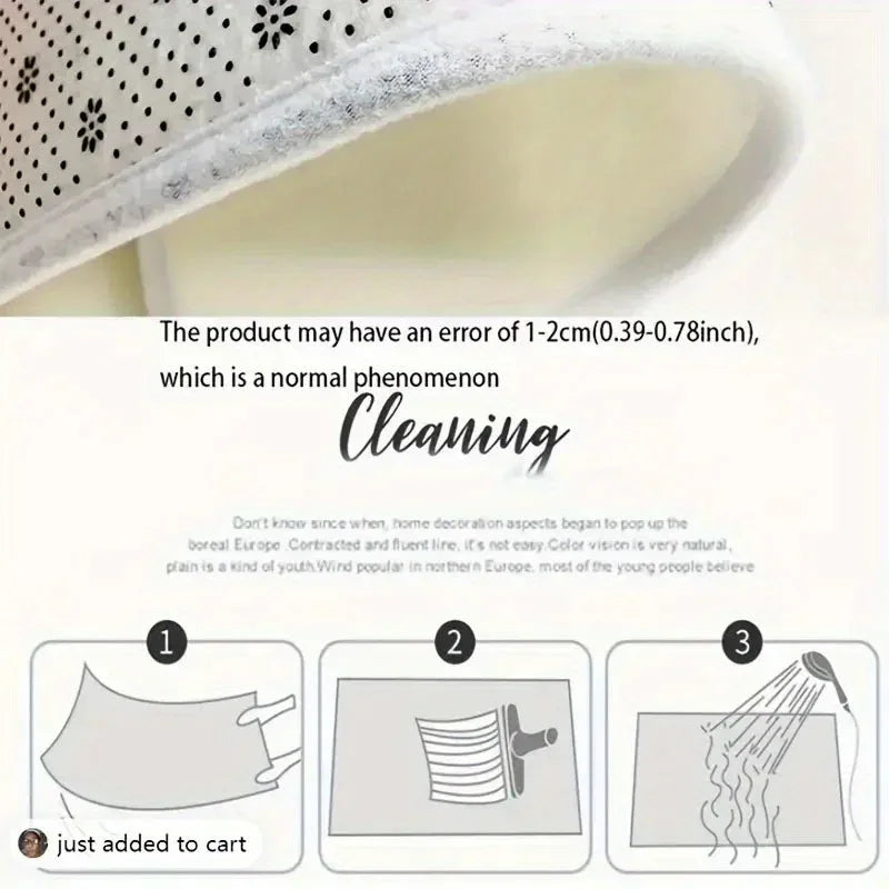VIKAMA Creative Letter Print Rug, Non-Slip Machine-Washable Kitchen Mat, Suitable For Living Room And Bedroom Entrances