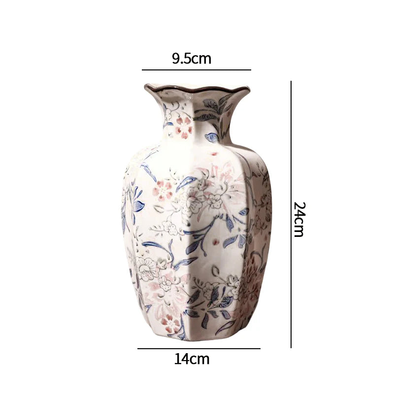 Vase à fleurs en céramique, Centre de table décoratif, Vase esthétique, Vases pour plantes hydroponiques, Ornement de bureau, Décoration d'intérieur
