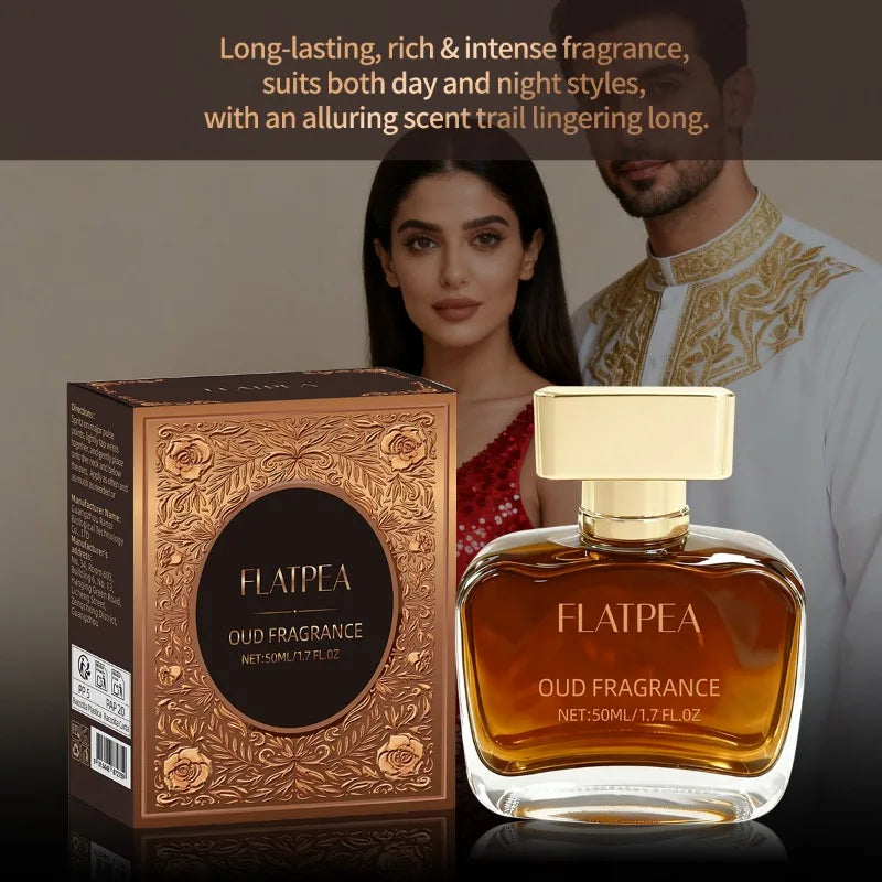 50ML Men's Perfume Body Spray Leather & Sandalwood Scent Women Eau De Parfum Alcohol-Free Long-Lasting Fragrance Arabic Perfumes