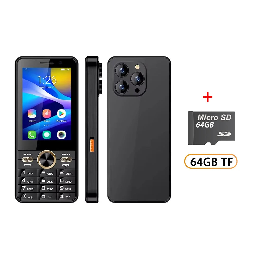 UNIWA HOPE XS17 4G Touch Screen Keypad Phone Android 8.1 Dual SIM Card 3.5 Inch 2GB RAM+16GB ROM 2500mAh Cellphone Whatsapp GPS