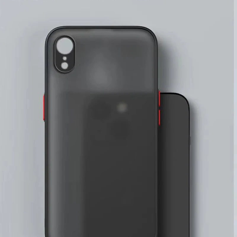 Shockproof Armor Matte Cover for iPhone Xs Max XR XS X 6 6S 7 8 Plus SE 2020 SE 2022 Silicone Bumper Clear Hard PC Case Capa