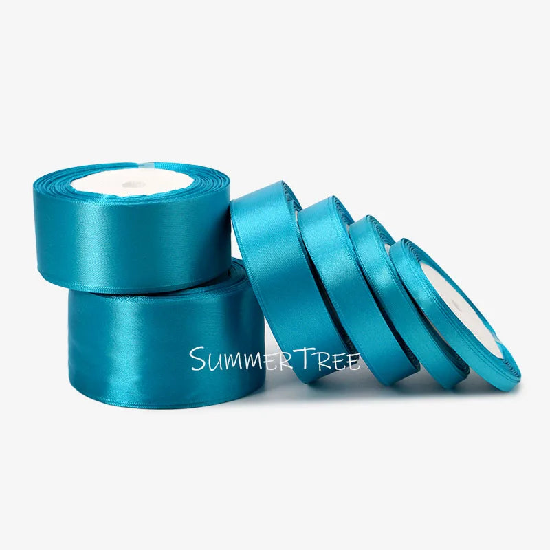 Satinband 25 Yards 6 mm - 50 mm Schleife Geschenkverpackung Schleife Handmade DIY Basteln Halloween Weihnachten Hochzeit Geburtstag Party Dekoration