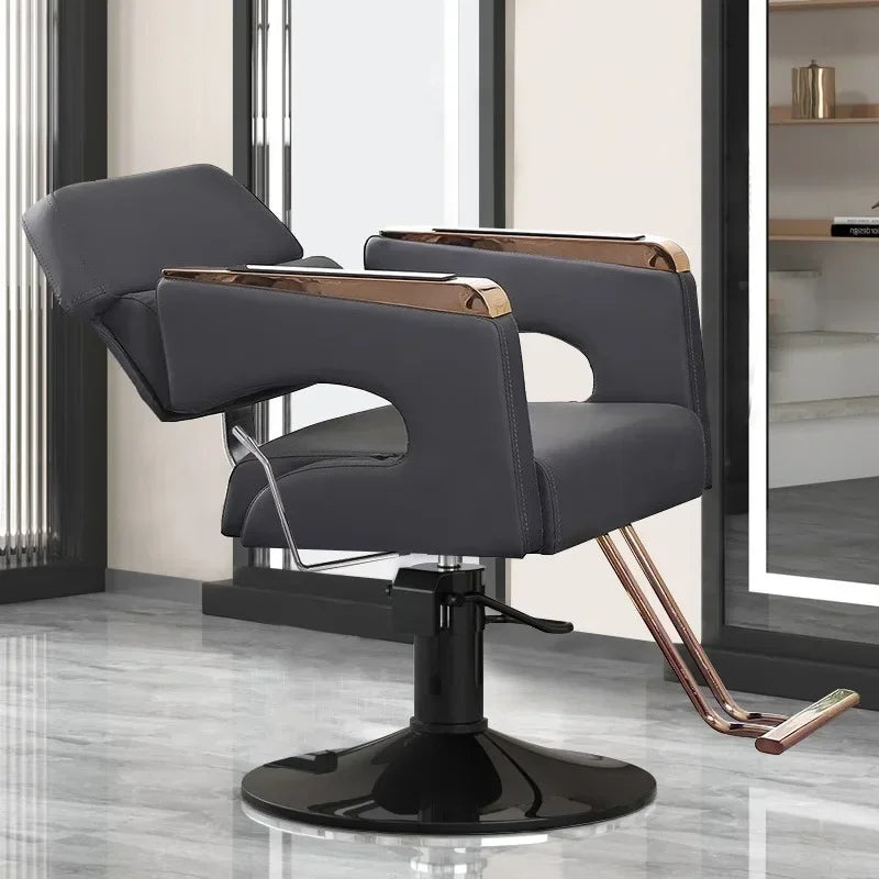 Chaise de Salon de Luxe Lifter, Protecteur en Métal, Dossier, Chaise de Barbier Pivotante, Fauteuil Confortable Nordique, Cadeira De Cabeleireiro, Mobilier de Salon