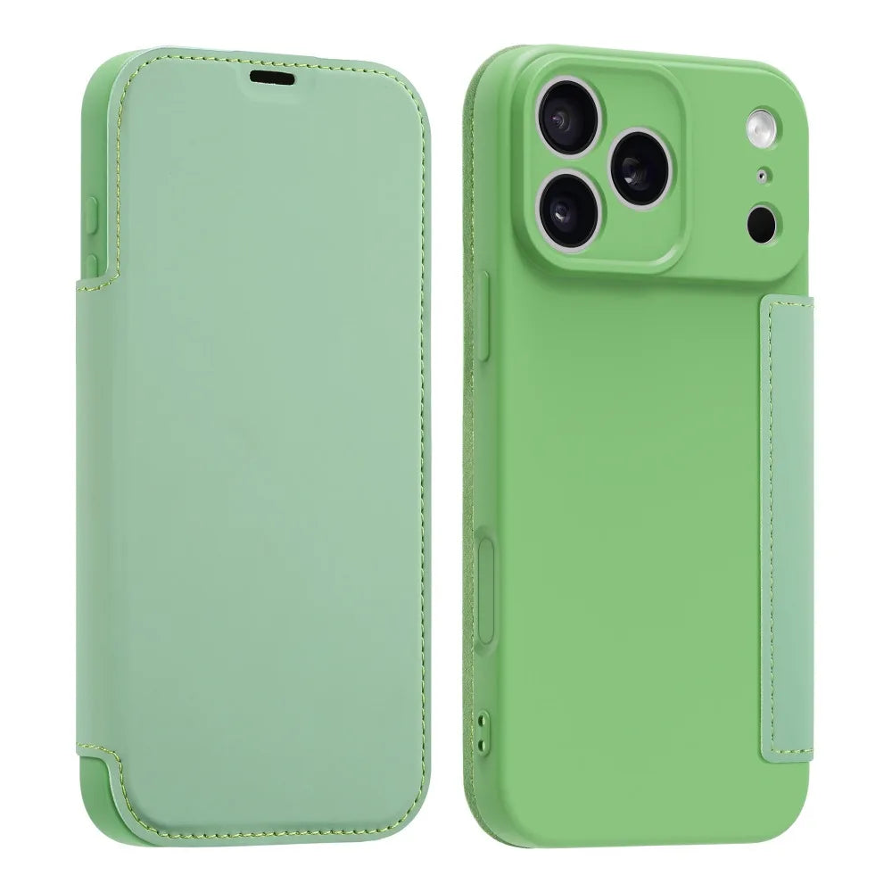 Luxury Leather Original Liquid Silicone Flip Wallet Card Case For iPhone 17 16 15 14 11 12 13 Pro Max Air XS 8 7 Plus Soft Cover