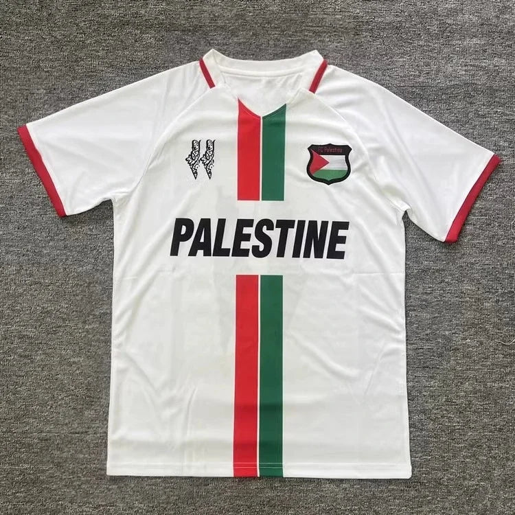 Maillot de Football Américain Drapeau Palestine Tendance Estivale Col Rond Imprimé 3D Emblème National T-shirt Sport Décontracté Unisexe Ample