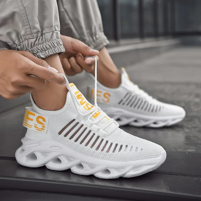 Atmungsaktive Freizeit-Sportschuhe für Frühling und Sommer, leichte, flache Lauf-Slipper für Damen und Herren