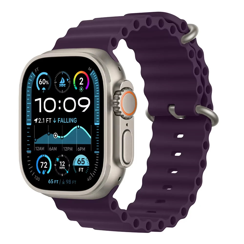 Offizielles Ocean Armband für Apple Watch Ultra 3 2 49mm 46mm 44mm 40mm 42 41 45 Sportarmband iWatch Series 11 10 9 7 8 6 SE3