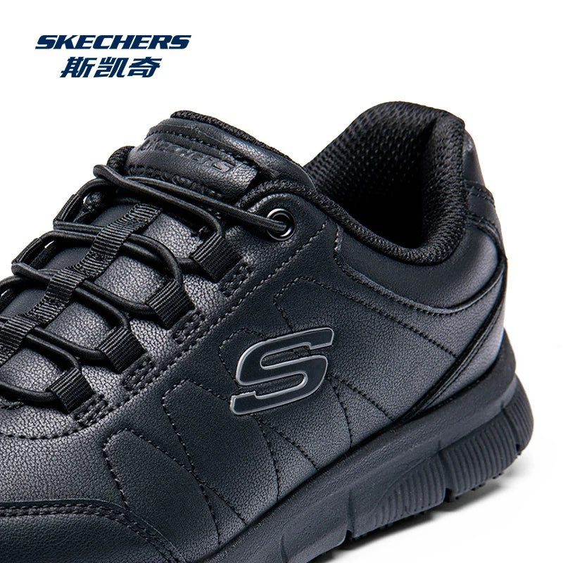 Skechers Chaussures Décontractées pour Hommes en Cuir, Baskets à Semelle Souple, Légères, pour la Course, l'Athlétisme, le Jogging et la Marche