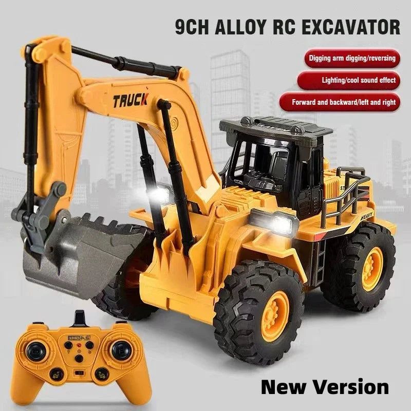 9CH Legierung Fernbedienung Bagger Planierraupe Muldenkipper Simulation Technik Fahrzeug Spielzeug RC Trucks Modell Kinder Spielzeug Geschenke