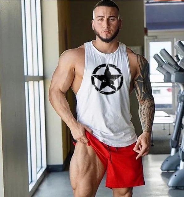 Débardeur de sport sans manches pour homme - Maillot de corps pour homme - Haut de sport pour homme - Vêtement de sport - Haut de sport stringer