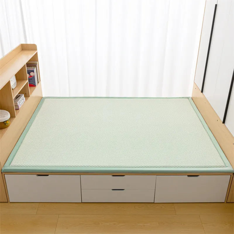 Bodenmatte 3 cm dick, weiche Sitzunterlage für Schlaf-Bodenmatratzen, Wohnzimmer-Kühlmatten zum Krabbeln, rutschfest, maßgefertigte Tatami-Matte