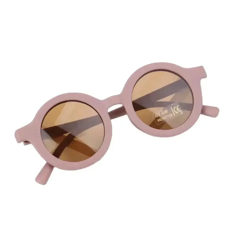 Accessoires pour bébé Nouvelle Lunettes de soleil Rétro pour bébé Couleur unie Anti-ultraviolets Lunettes rondes pour enfants UV400