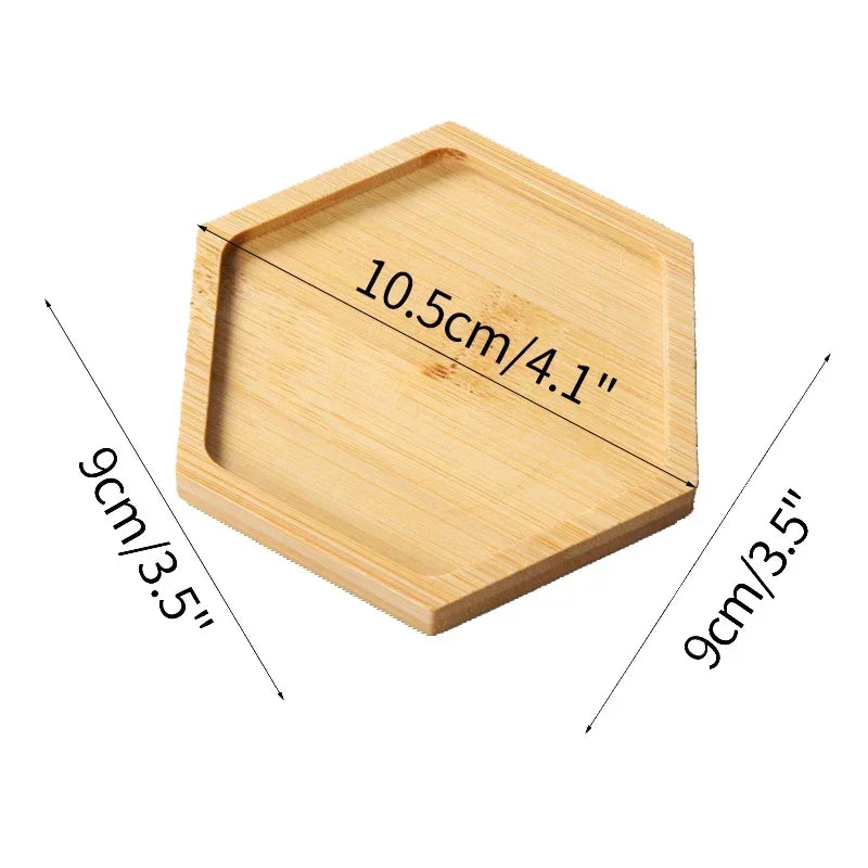 Multi Bambus Tablett Holzuntersetzer Blumentopfuntersetzer Tassenuntersetzer Untersetzer Teller Küchen Deko Teller Kreativer Untersetzer Kaffeetassenmatte