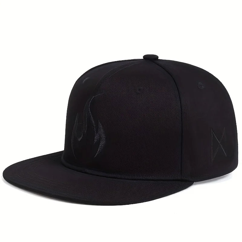 Unisex Flammenstickerei Hip-Hop-Mützen Frühling Herbst Outdoor Verstellbare Freizeit-Baseballkappen Trucker-Mützen Sonnenhut