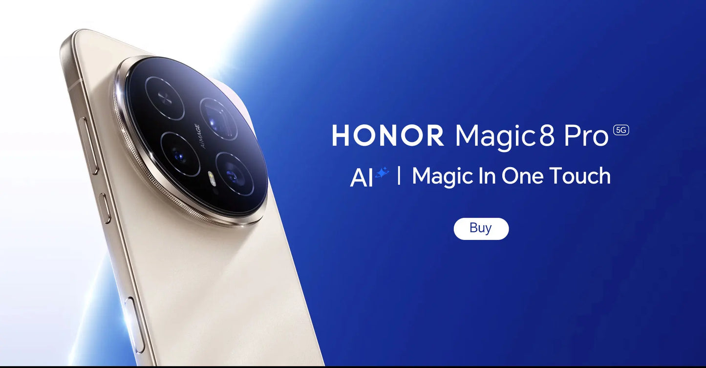 Version globale HONOR Magic8 Pro Snapdragon 8 Elite Gen 5 Écran OLED 6,71'' 120Hz 7100mAh SuperCharge 100W Téléphones Magic 8 Pro