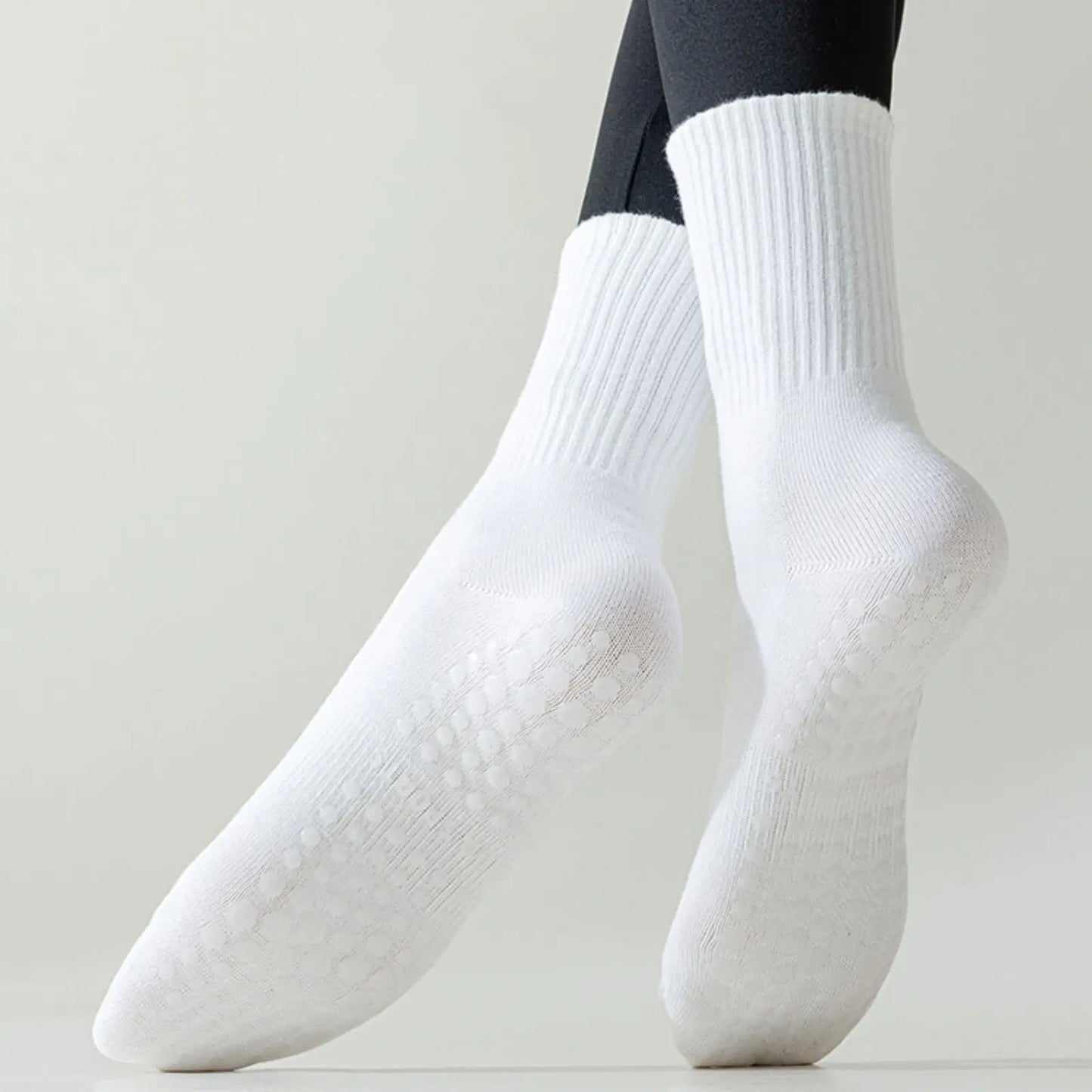 RMSWEETYIL 2 Paar Pilates Yoga Socken mit Noppen für Damen, rutschfeste Griffsocken für Tanz, Ballett, rutschfeste Übungs-Klebesocken für Damen