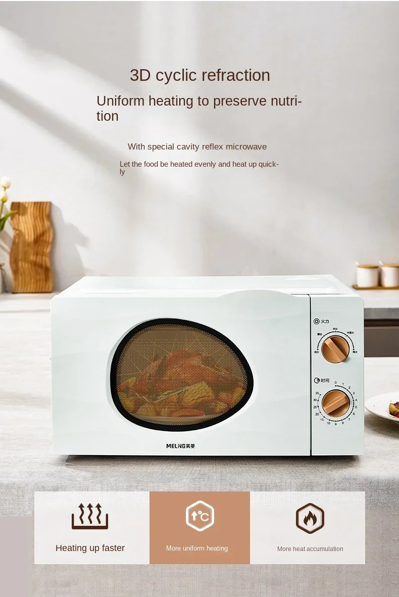 Meiling Microwave Oven Fully Automatic Household Small Fast Heating Intelligent Multifunctional Rotary Plate Light Wave Oven220V