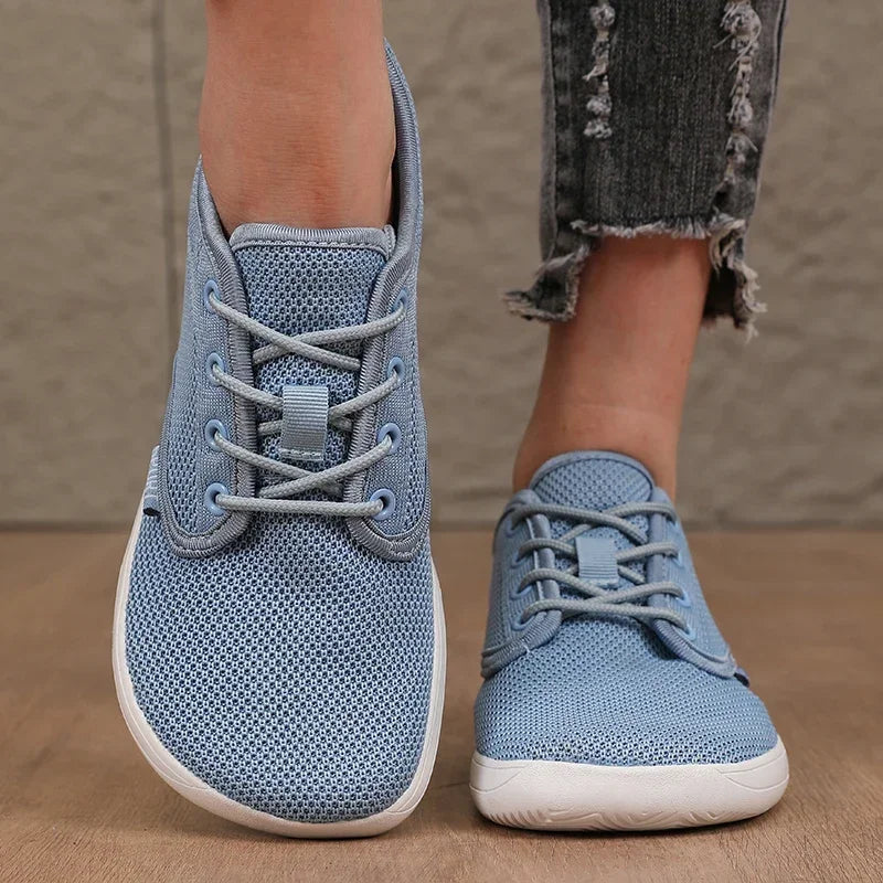 2025 Summer Men's Running Shoes Barefoot Fitness Mesh Sports Shoes Women Flat Bottom Wide Foot Shoes Slow Running Brand Sneakers