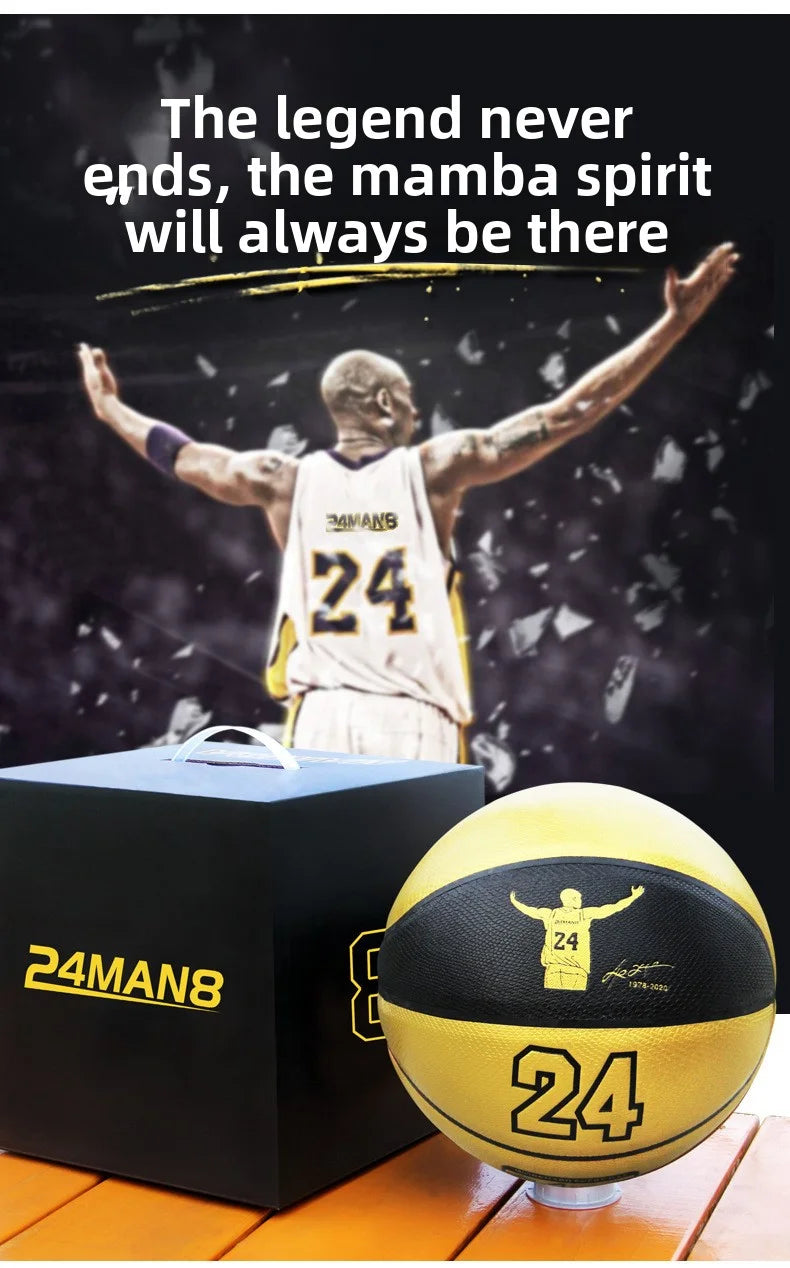 Ballon de basket silencieux taille 7# Dribble intérieur en mousse sans air rainurée Ballon de basket silencieux Dribble extérieur Entraînement Ballon Kobe Cadeau
