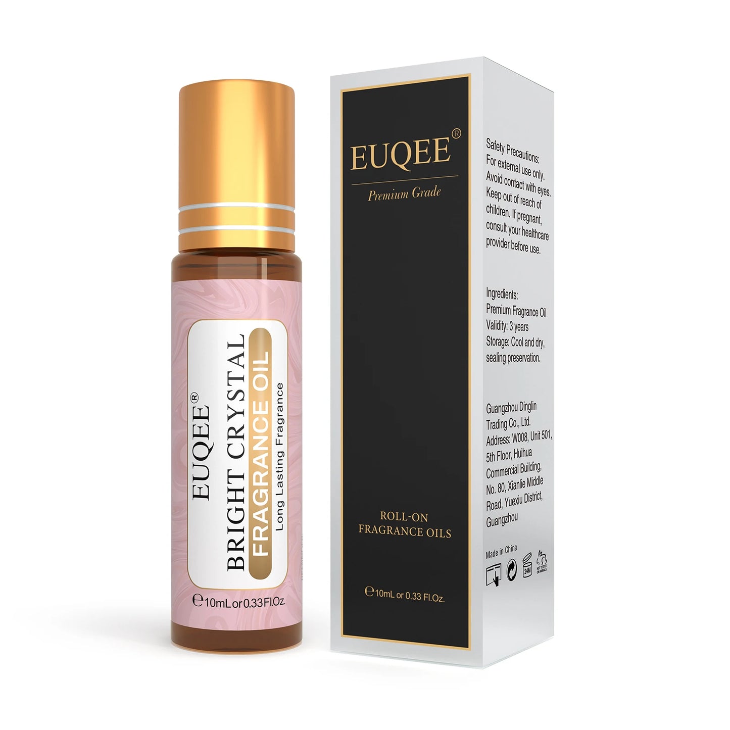 EUQEE 10ml Damen Roller Duftöl – Kokosnuss Vanille Bubble Gum Bright Crystal Bombshell Midnight Rose Angel Aromaöle
