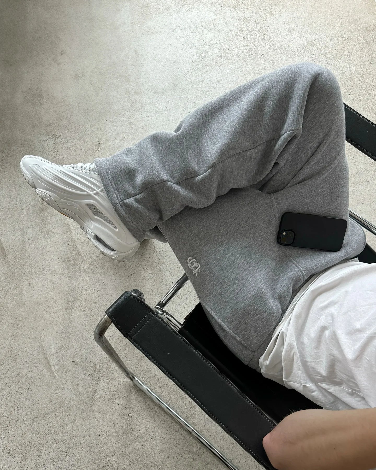 Retro Personalisierte Y2K Loose Straight Herren Trainingshose mit Bein-Reißverschluss Stickerei Hip Hop Harajuku Casual Herren Weite Hose