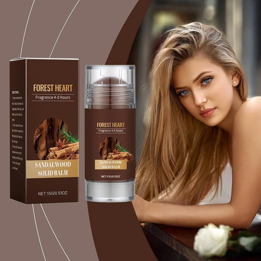 Sandelholz Festparfüm für Männer Holzig Leichtes Parfüm Balsam Langanhaltender Duft Deo-Stick Geruchsentferner Feste Balsame