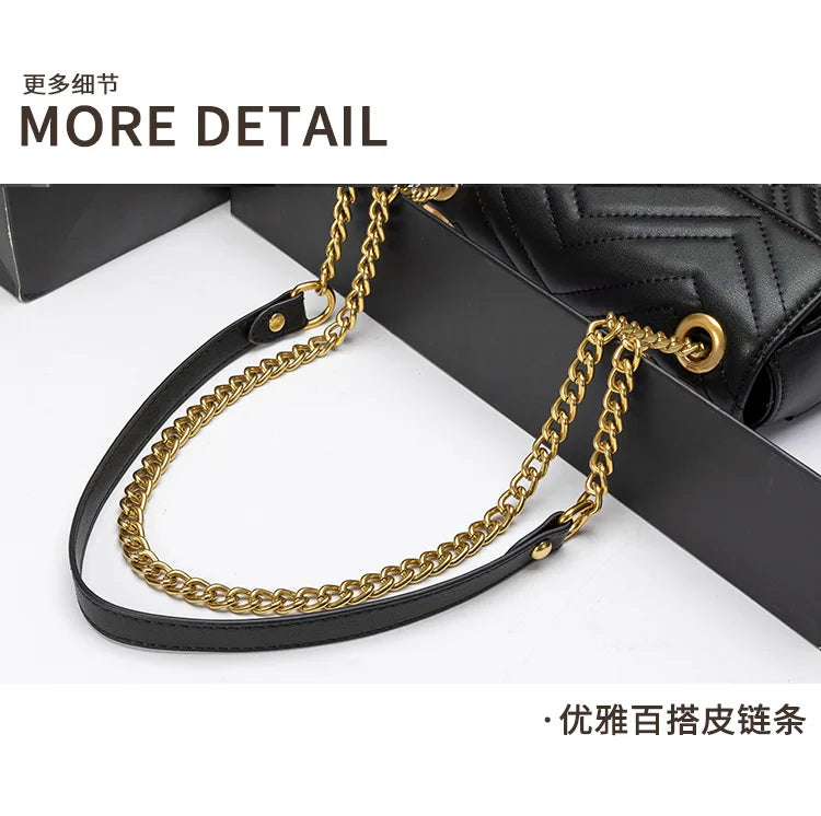 2025 new autumn small fragrant wind rhombus chain bag fashionable shoulder messenger bag