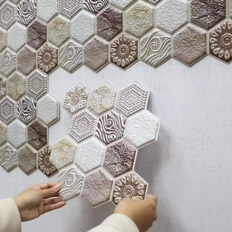 10/20Pcs Peel and Stick Tile Backsplash Thicker Design Marble Tiles 12"X12" Stick on Backsplash Self Adhesive Tiles for Any Room