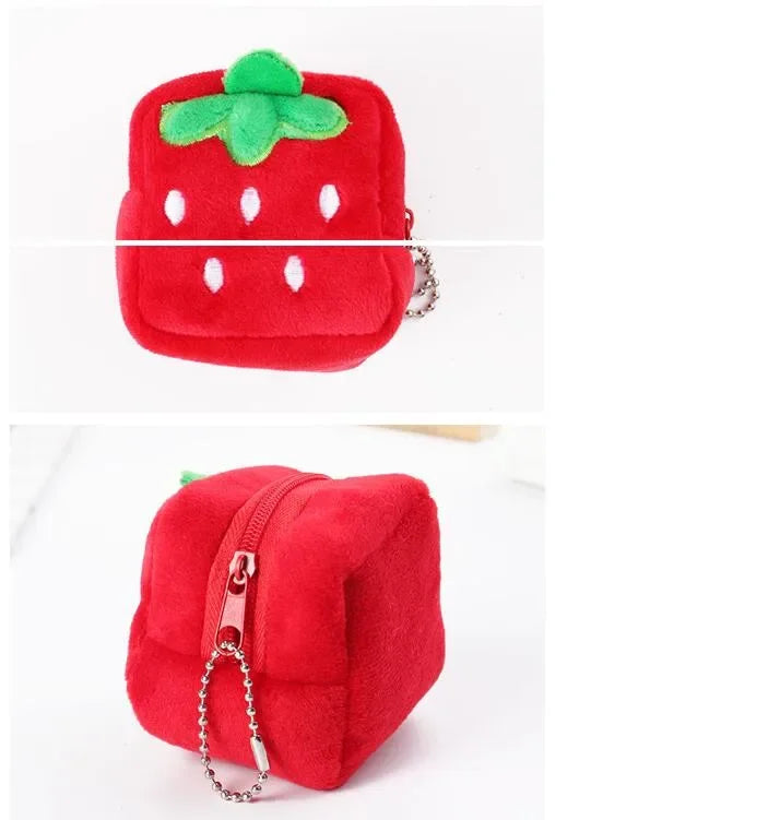 Cartoon Süße Schweinchen Geldbörse Kawaii Portemonnaie Weiche Plüsch Münztasche Schlüssel Kopfhörer Münz-Organizer Beutel Reißverschlusstasche Kindergeschenk
