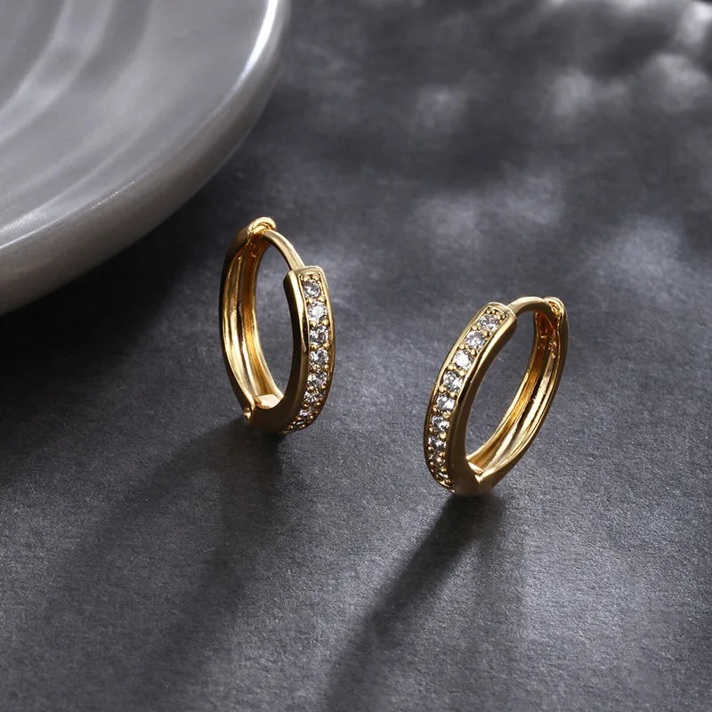 Boucle d'oreille de luxe en or pur 24K 9999, nouveau style européen et américain, simple, légère, polyvalente, de haute qualité, pour femme.