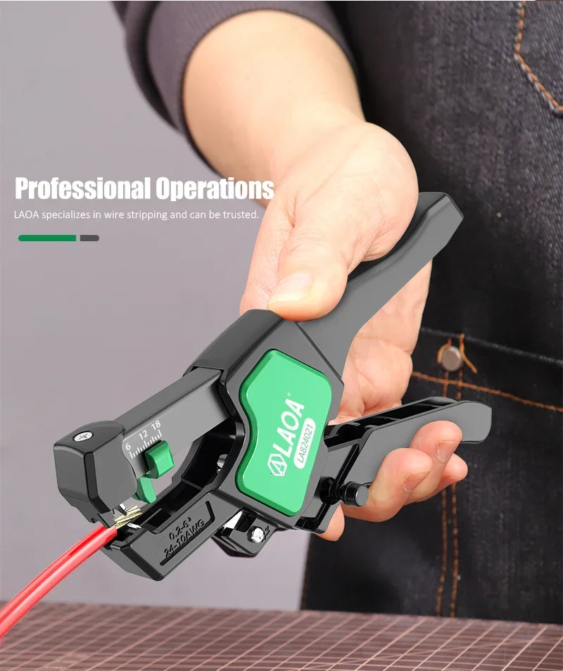 LAOA industrial fast automatic wire stripping pliers electrician specific multifunctional pliers wire cutting and pressing tools
